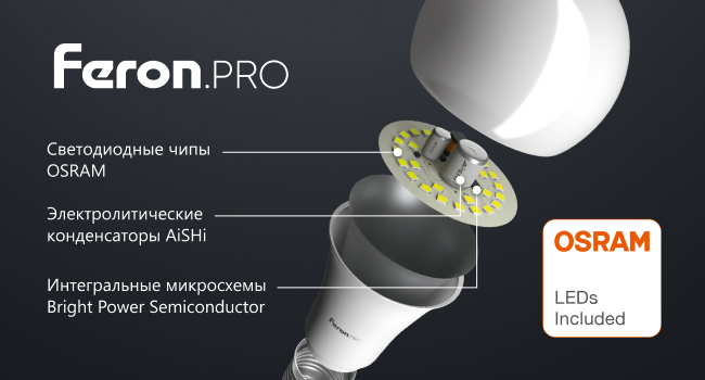 Лампы Feron со светодиодами OSRAM