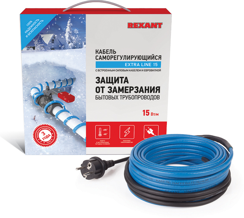 Комплект для обогрева труб Rexant